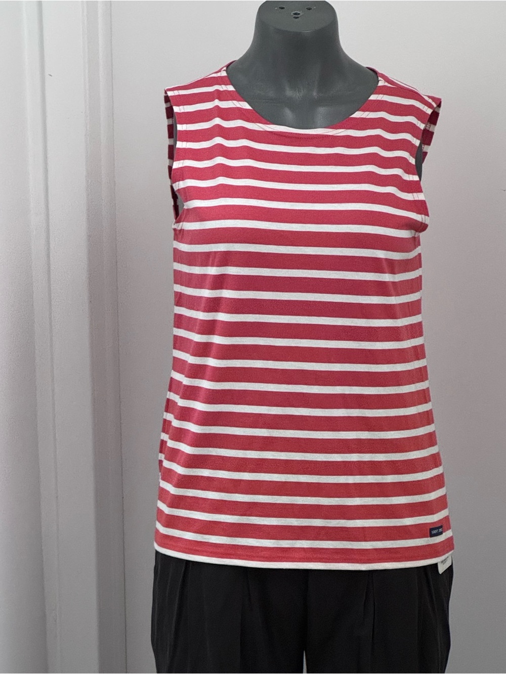 Saint James Red & White Striped Sleeveless Tank